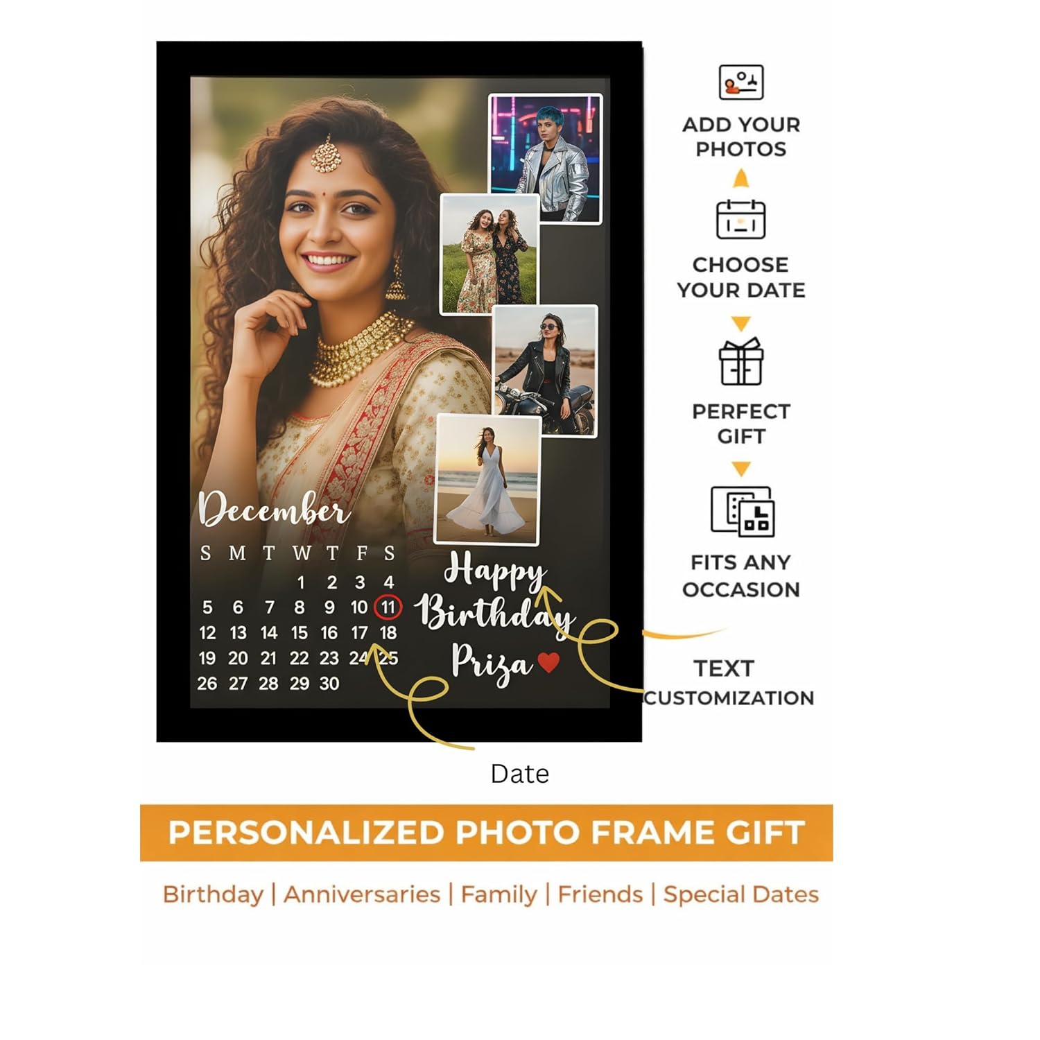 Customizable Birthday Photo Collage Frame - Image 5